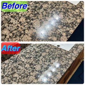 marble countertop polishing before and after